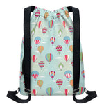 Hot Air Balloon Pattern Print Drawstring Backpack