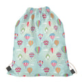 Hot Air Balloon Pattern Print Drawstring Bag