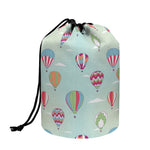 Hot Air Balloon Pattern Print Drawstring Makeup Bag