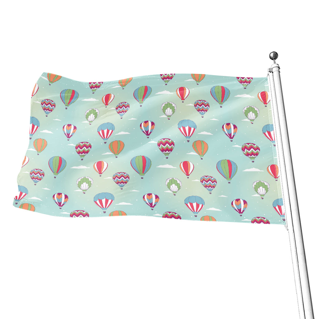 Hot Air Balloon Pattern Print Flag