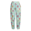 Hot Air Balloon Pattern Print Fleece Lined Knit Pants