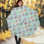 Hot Air Balloon Pattern Print Foldable Umbrella