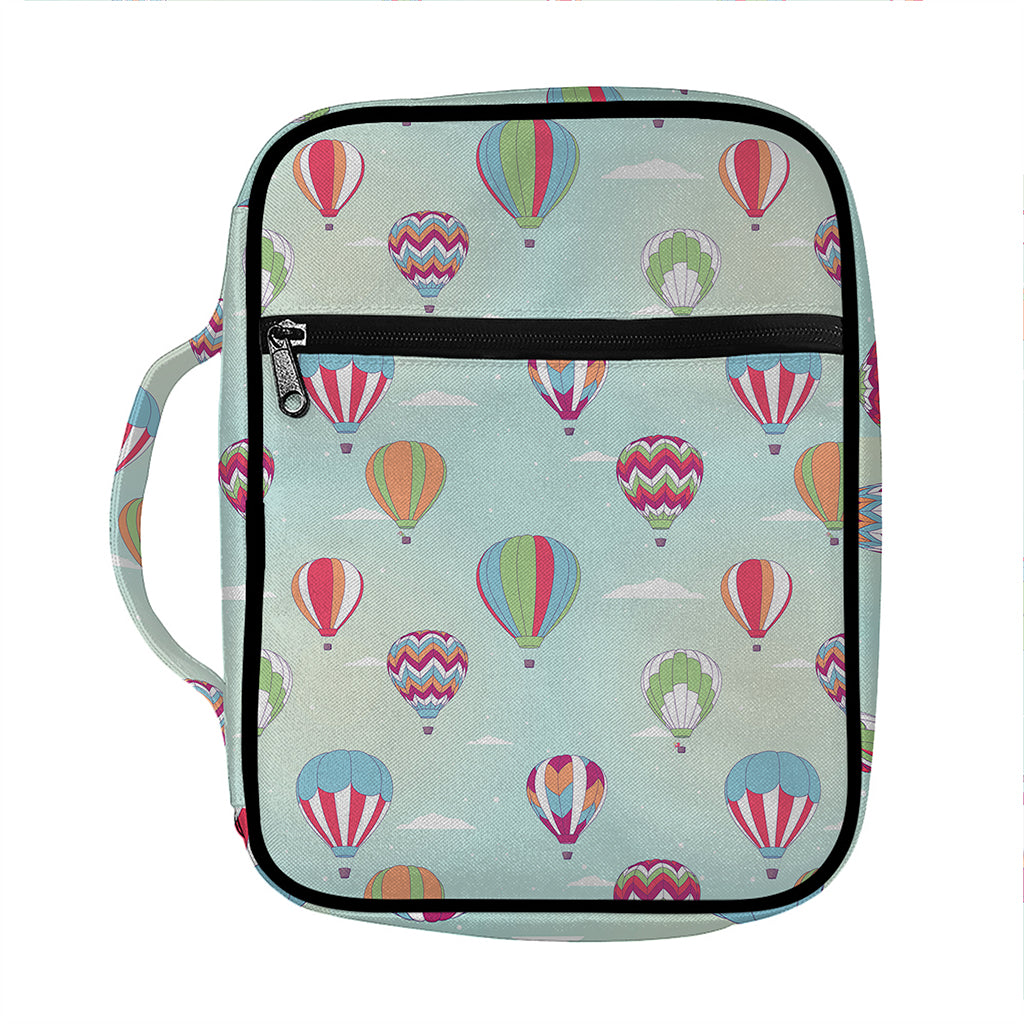 Hot Air Balloon Pattern Print Front Pocket Bible Bag