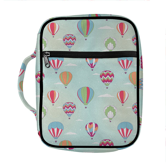 Hot Air Balloon Pattern Print Front Pocket Bible Bag