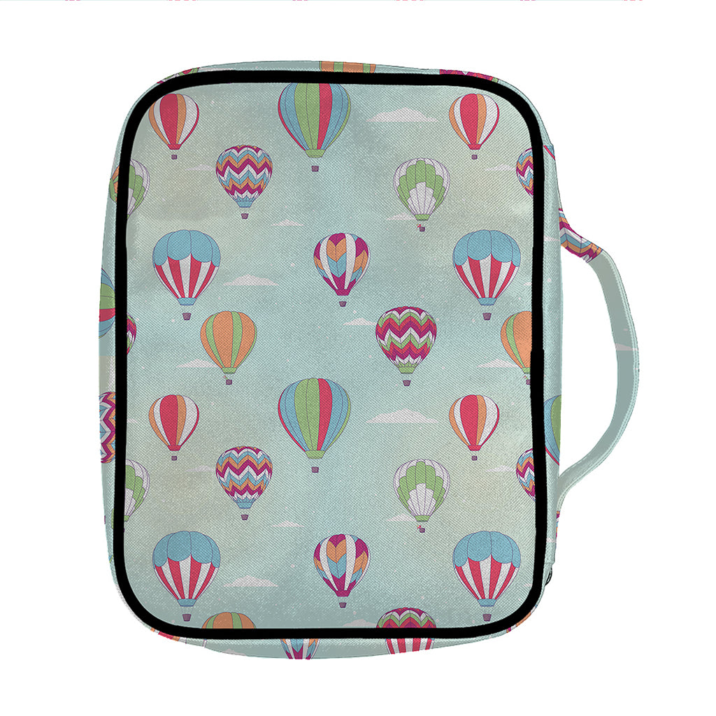 Hot Air Balloon Pattern Print Front Pocket Bible Bag