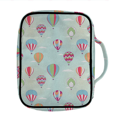 Hot Air Balloon Pattern Print Front Pocket Bible Bag