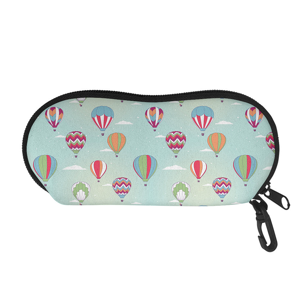 Hot Air Balloon Pattern Print Glasses Case