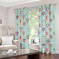 Hot Air Balloon Pattern Print Grommet Curtains