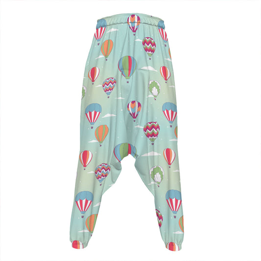 Hot Air Balloon Pattern Print Hammer Pants