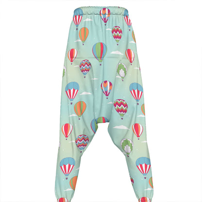 Hot Air Balloon Pattern Print Hammer Pants