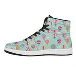 Hot Air Balloon Pattern Print High Top Leather Sneakers