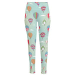 Hot Air Balloon Pattern Print High-Waisted Pocket Leggings