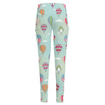 Hot Air Balloon Pattern Print High-Waisted Pocket Leggings