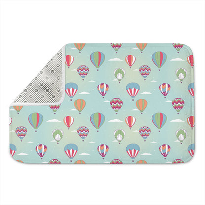 Hot Air Balloon Pattern Print Indoor Door Mat