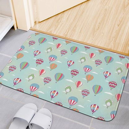 Hot Air Balloon Pattern Print Indoor Door Mat