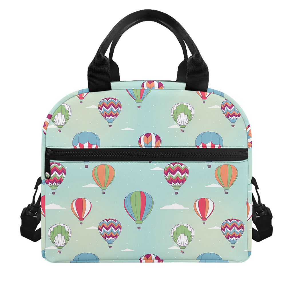 Hot Air Balloon Pattern Print Insulated Lunch Bag