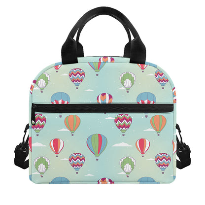 Hot Air Balloon Pattern Print Insulated Lunch Bag