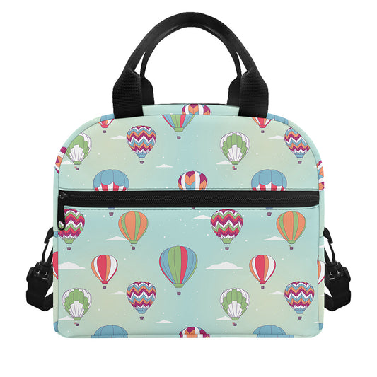 Hot Air Balloon Pattern Print Insulated Lunch Bag