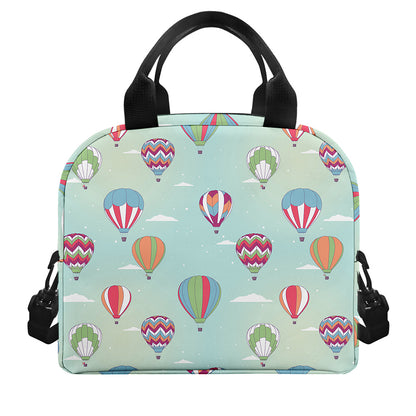 Hot Air Balloon Pattern Print Insulated Lunch Bag