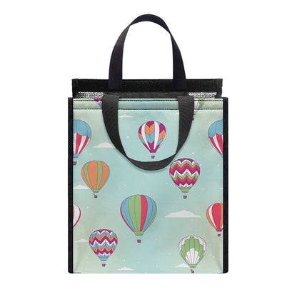 Hot Air Balloon Pattern Print Insulated Lunch Tote