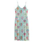 Hot Air Balloon Pattern Print Jersey Midi Cami Dress