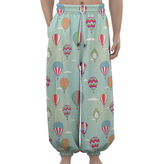 Hot Air Balloon Pattern Print Lantern Pants