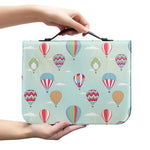 Hot Air Balloon Pattern Print Leather Bible Cover