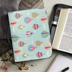 Hot Air Balloon Pattern Print Leather Bible Cover