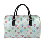 Hot Air Balloon Pattern Print Leather Duffle Bag