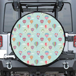 Hot Air Balloon Pattern Print Leather Spare Tire Cover