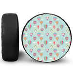 Hot Air Balloon Pattern Print Leather Spare Tire Cover