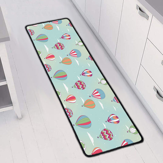 Hot Air Balloon Pattern Print Long Kitchen Mat