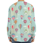 Hot Air Balloon Pattern Print Long Sleeve Baseball Jersey