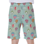 Hot Air Balloon Pattern Print Men's Beach Shorts