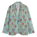 Hot Air Balloon Pattern Print Men's Blazer