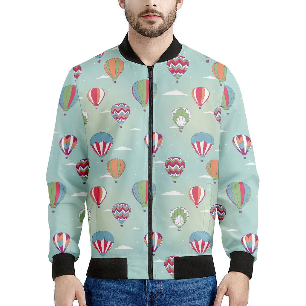 Hot Air Balloon Pattern Print Men's Bomber Jacket