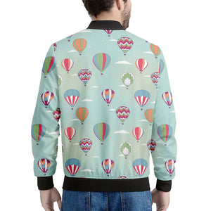 Hot Air Balloon Pattern Print Men's Bomber Jacket