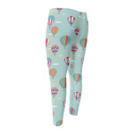 Hot Air Balloon Pattern Print Men's Compression Pants