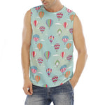 Hot Air Balloon Pattern Print Men's Fitness Tank Top