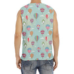 Hot Air Balloon Pattern Print Men's Fitness Tank Top