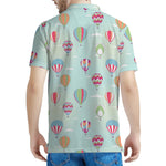 Hot Air Balloon Pattern Print Men's Polo Shirt