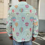 Hot Air Balloon Pattern Print Men's Shirt Jacket