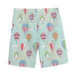 Hot Air Balloon Pattern Print Men's Sports Shorts