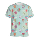 Hot Air Balloon Pattern Print Men's Sports T-Shirt