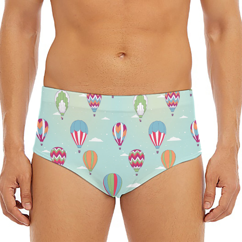 Hot Air Balloon Pattern Print Men's Triangle Swim Briefs