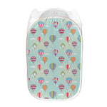 Hot Air Balloon Pattern Print Mesh Laundry Hamper