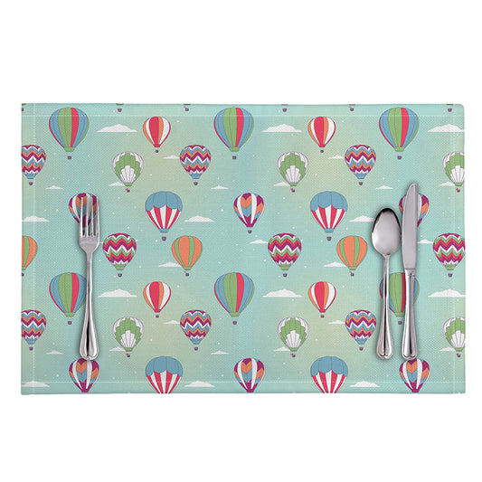Hot Air Balloon Pattern Print Placemat