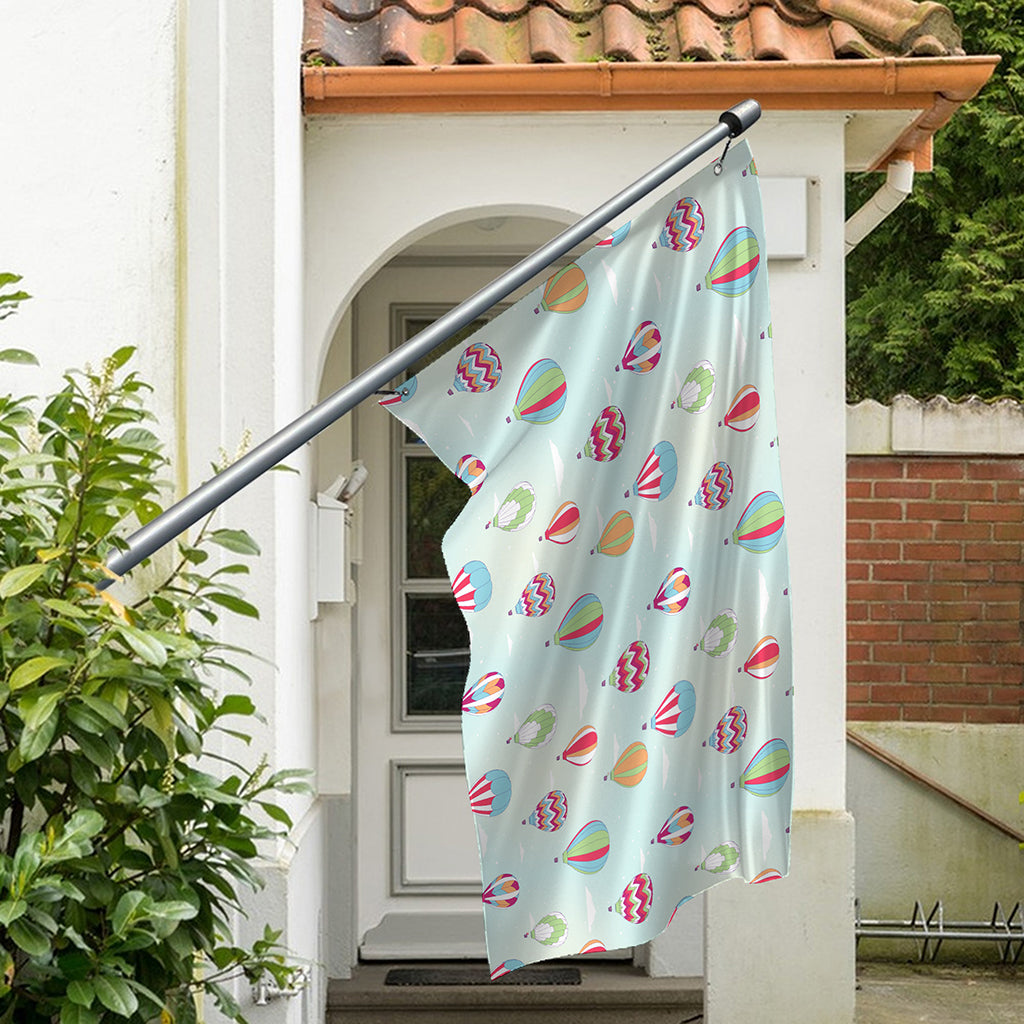 Hot Air Balloon Pattern Print Polyester Flag