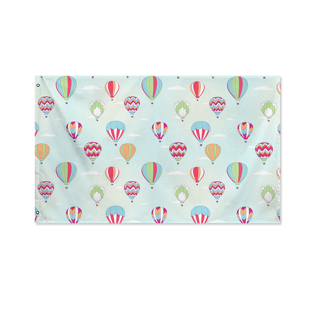 Hot Air Balloon Pattern Print Polyester Flag