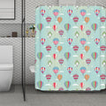 Hot Air Balloon Pattern Print Polyester Shower Curtain